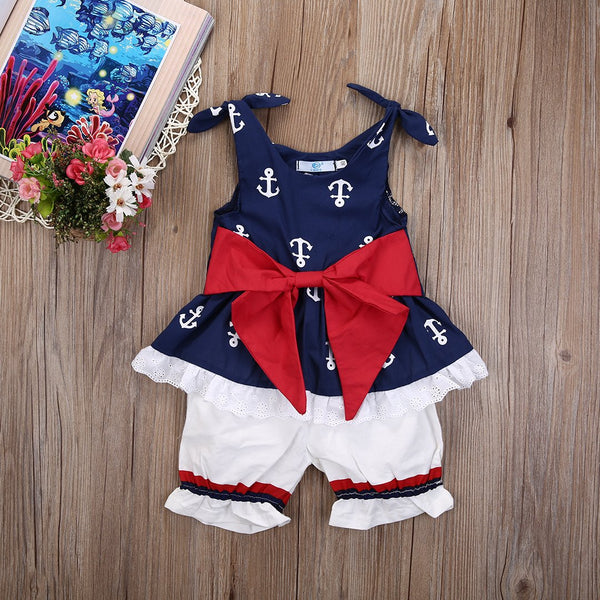 Anchor Bow Cotton Top Vest