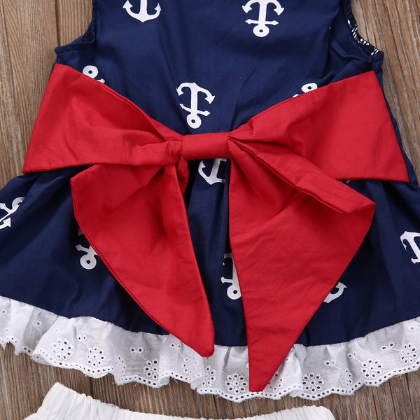Anchor Bow Cotton Top Vest