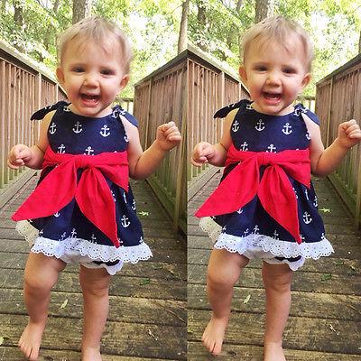 Anchor Bow Cotton Top Vest
