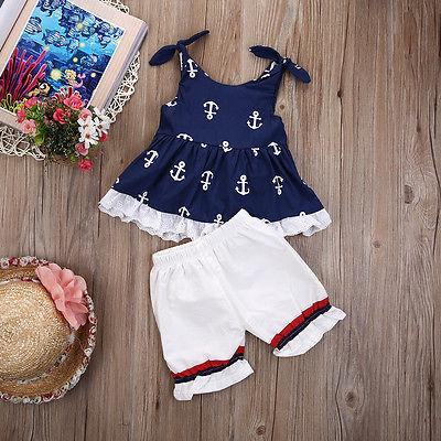 Anchor Bow Cotton Top Vest