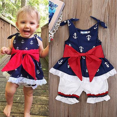 Anchor Bow Cotton Top Vest