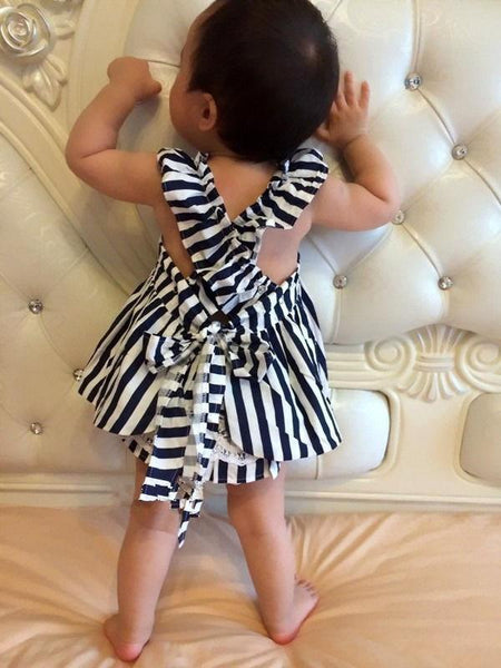 Backless Dress Bow Outfit
